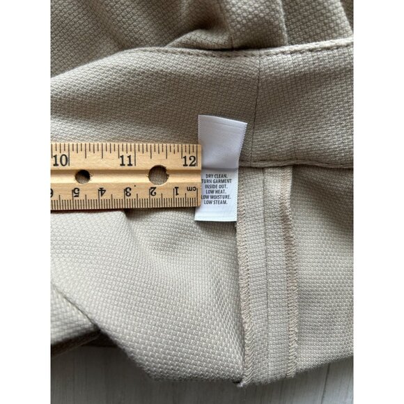 St. John Womens Beige Textured Straight-Leg Trousers Size 10 - Picture 10 of 13